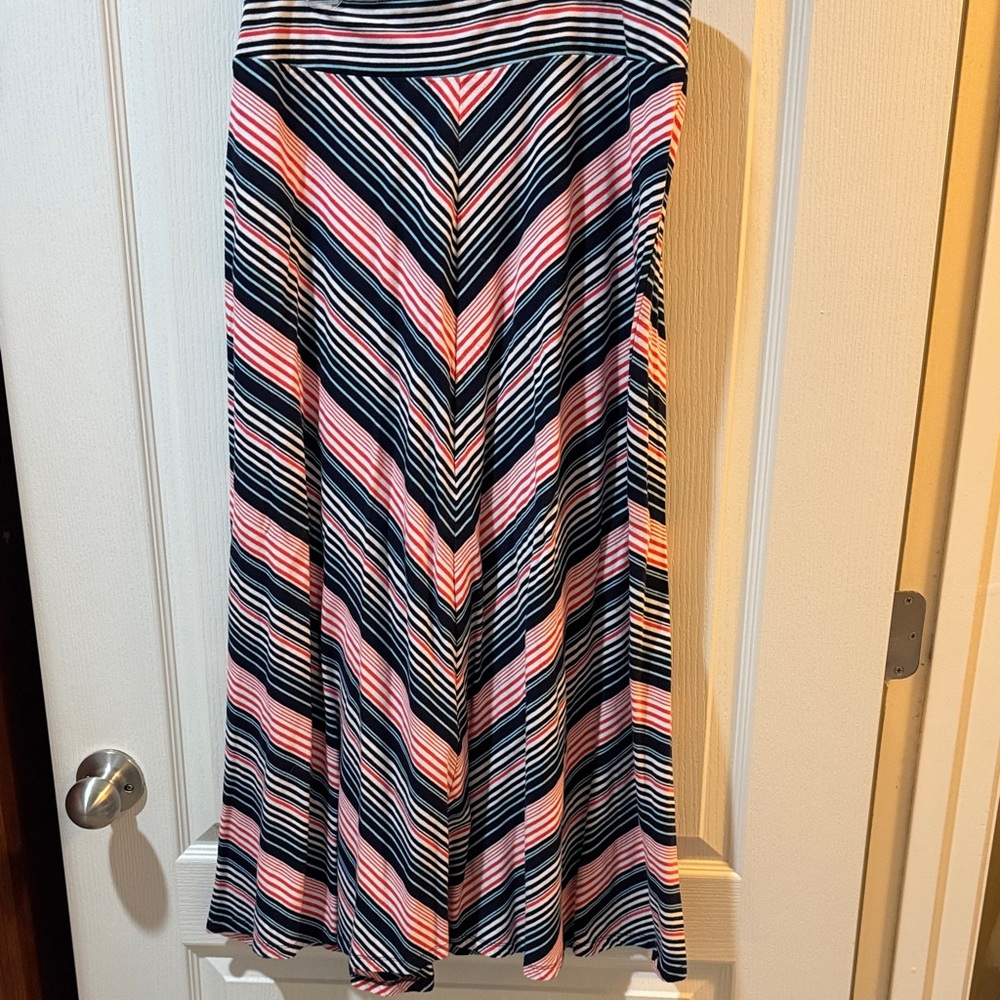 Talbots Multicolor Striped A-Line Skirt